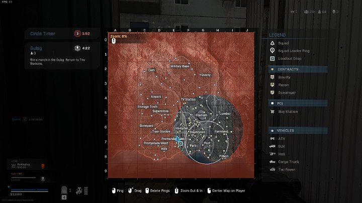 The third stage of zone narrowing lasts 2 minutes - Warzone: Course of the match - Basics - Warzone Guide