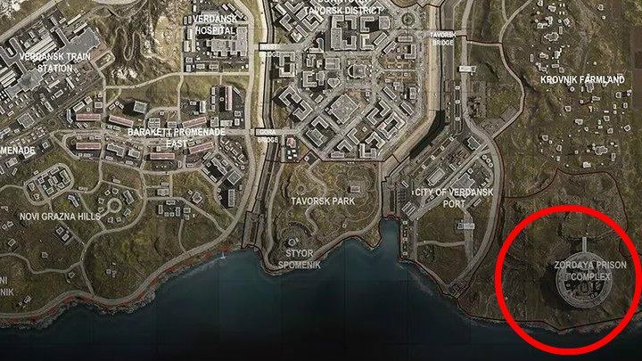 When landing in Zordaya Prison Complex, try to aim at one of the watchtowers - Warzone: Zordaya Prison Complex - information, weapons - Warzone: Best places to land - Warzone Guide
