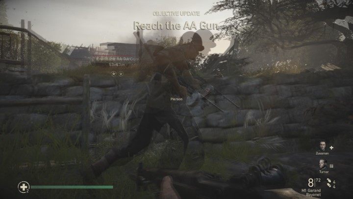 You will receive a new objective - Reach the AA Gun - Operation Cobra - Walkthrough - Walkthrough - Call Of Duty WW2 Guide