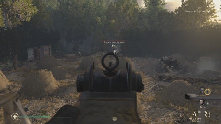 Stay upstairs, or jump down and rejoin your companions - Operation Cobra - Walkthrough - Walkthrough - Call Of Duty WW2 Guide