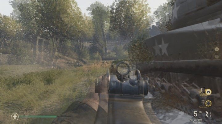 Once again you will need to hide behind a tank to reach the enemy position - Operation Cobra - Walkthrough - Walkthrough - Call Of Duty WW2 Guide