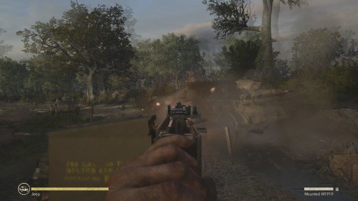 At some point, you will grab the M1919 machine gun attached to your vehicle - Operation Cobra - Walkthrough - Walkthrough - Call Of Duty WW2 Guide