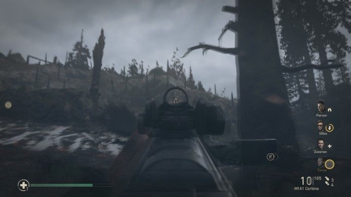 You will reach enemy fortifications, and a heavy machine gun will open fire - Hill 493 - Walkthrough - Walkthrough - Call Of Duty WW2 Guide