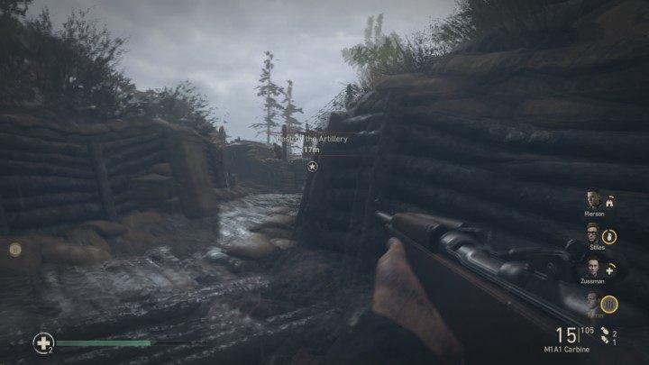 Follow the Destroy the Artillery marker - Hill 493 - Walkthrough - Walkthrough - Call Of Duty WW2 Guide