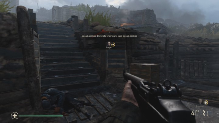 Push through the trenches until you reach the stairs visible in the picture above - D-Day - Mementos, secrets and collectibles - Mementos - Call Of Duty WW2 Guide