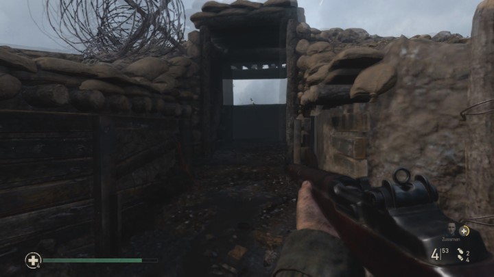 You will see this type of entrance in the trench, inside you will find the Nazi Knife memento - D-Day - Mementos, secrets and collectibles - Mementos - Call Of Duty WW2 Guide