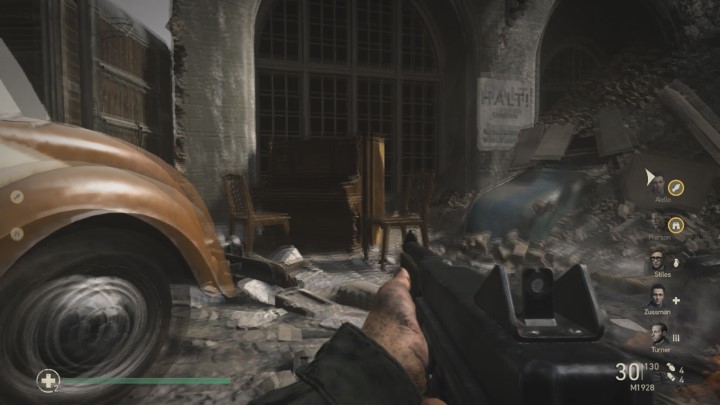 The memento can be found more or less at the beginning of the mission - Collateral Damage - Mementos, secrets and collectibles - Mementos - Call Of Duty WW2 Guide