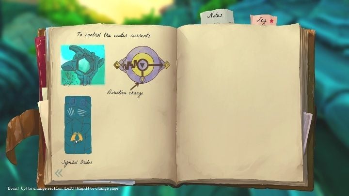 You will find this symbol on the left side of the first column - Call of the Sea: Lowering the water level - Puzzle, Chapter 5 - Chapter 5 - Call of the Sea Guide