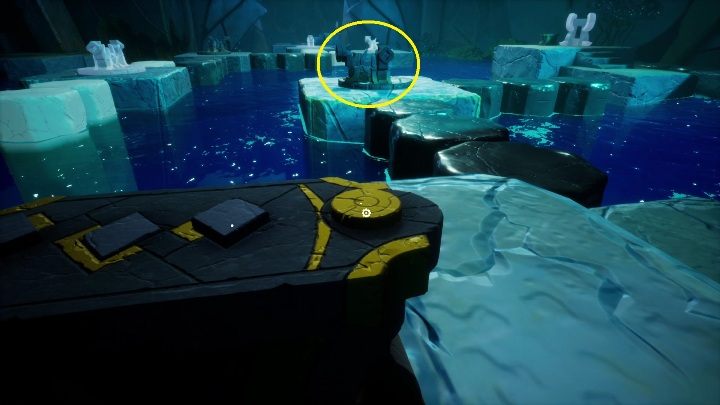 Return to the original position, move the first black statue to the left and in your direction and the next one in your direction and to the right - Call of the Sea: Stone passage - puzzle, Chapter 6 - Chapter 6 - Call of the Sea Guide
