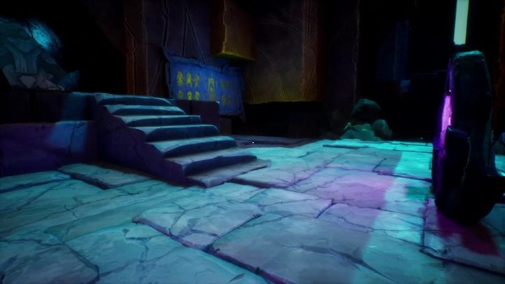 This mural is on the left, right behind the third door - Call of the Sea: Chapter 6, Fhalgofn - wall paintings - Wall paintings - Call of the Sea Guide