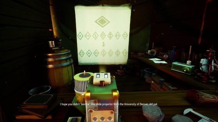 Another clue is the projector - Call of the Sea: Opening the passage - puzzle, Chapter 3 - Chapter 3 - Call of the Sea Guide
