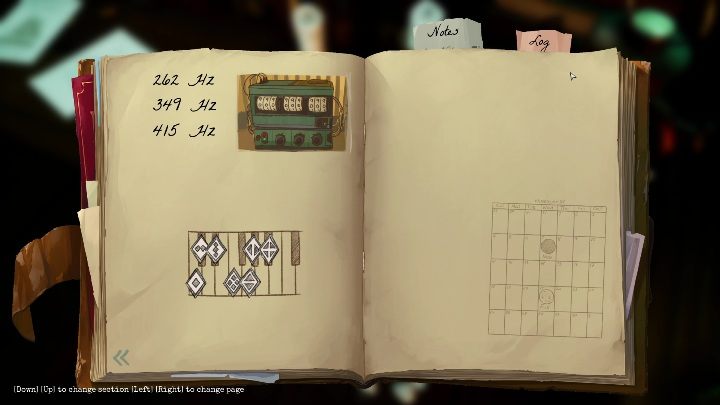 All you have to do is check the calendar hanging next to the projector, and Norah will write down the data - Call of the Sea: Chapter 3, The Vanishing of the Lady Shannon - all notes, list - Notes - Call of the Sea Guide