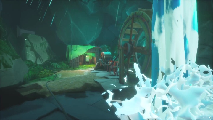 After starting the waterfall, you only need to pull the appropriate levers - Call of the Sea: Chapter 4, Quite A Show - guide, walkthrough description - Missions - Call of the Sea Guide