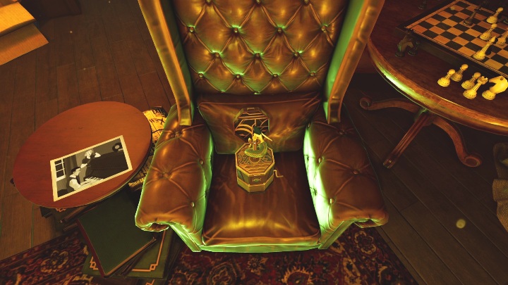 To get out of this strange vision, you have to play the music box - Call of the Sea: Chapter 4, Quite A Show - guide, walkthrough description - Missions - Call of the Sea Guide