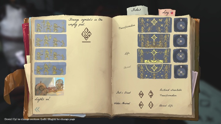 There are three clues located right next to each other - Call of the Sea: Symbols in the Temple - Puzzle, Chapter 4 - Chapter 4 - Call of the Sea Guide