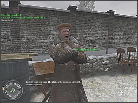 After hearing what the commander had to say, turn left - Red Army Training - The Winter War - Call of Duty 2 - Game Guide and Walkthrough