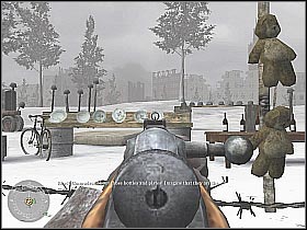 Next, you will have to take care of some bottles (screen 1) - Red Army Training - The Winter War - Call of Duty 2 - Game Guide and Walkthrough