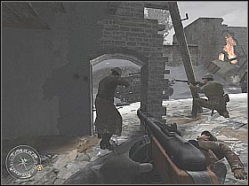 You shouldn't have any problems with killing the first group of the enemy soldiers - Red Army Training - The Winter War - Call of Duty 2 - Game Guide and Walkthrough