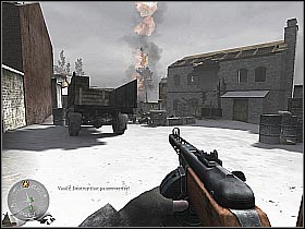 You will come across an armored vehicle - Red Army Training - The Winter War - Call of Duty 2 - Game Guide and Walkthrough