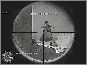 You can also hold your breath in order to improve aim - Demolition - The Winter War - Call of Duty 2 - Game Guide and Walkthrough