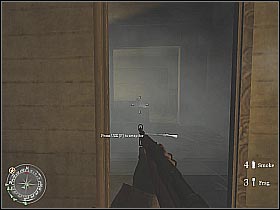 You should pick up a MP-40 (machine gun) from one of the killed German soldiers (screen 1) - Demolition - The Winter War - Call of Duty 2 - Game Guide and Walkthrough