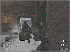 You ought to get closer to the last room of the complex - Railroad Station No. 1 - Not One Step Backwards! - Call of Duty 2 - Game Guide and Walkthrough