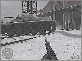 First of all, you should deal with the surrounding soldiers (screen 1) - Railroad Station No. 1 - Not One Step Backwards! - Call of Duty 2 - Game Guide and Walkthrough