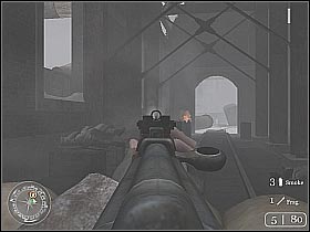 Use your compass to help you navigate to your objective - Railroad Station No. 1 - Not One Step Backwards! - Call of Duty 2 - Game Guide and Walkthrough