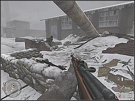 One down, two to go - Railroad Station No. 1 - Not One Step Backwards! - Call of Duty 2 - Game Guide and Walkthrough