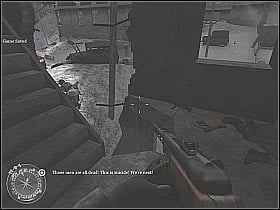 You have to start running towards the opposite building - Downtown Assault - Fortress Stalingrad - Call of Duty 2 - Game Guide and Walkthrough