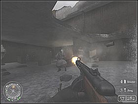 After you get to the first floor move to the next room - Downtown Assault - Fortress Stalingrad - Call of Duty 2 - Game Guide and Walkthrough