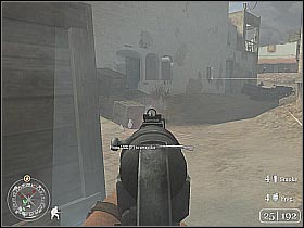 There's a heavy machine gun post nearby (screen 1) - Retaking Toujane - Rommel's Last Stand - Call of Duty 2 - Game Guide and Walkthrough