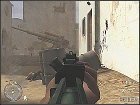 There's a large group of enemy soldiers nearby (screen 1) - Retaking Toujane - Rommel's Last Stand - Call of Duty 2 - Game Guide and Walkthrough