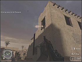 You should be able to reach a bigger square in a couple of seconds - Assault on Matmata - Rommel's Last Stand - Call of Duty 2 - Game Guide and Walkthrough