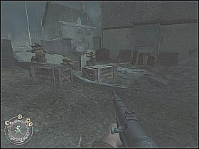 The Allies will provide a covering fire, enabling you to get closer to the enemy positions (screen 1) - The Tiger - The Battle for Caen - Call of Duty 2 - Game Guide and Walkthrough