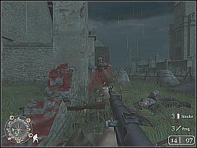 Head on to the nearest building - The Tiger - The Battle for Caen - Call of Duty 2 - Game Guide and Walkthrough