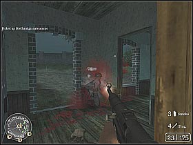 Use the stairs in order to reach the upper floor - The Tiger - The Battle for Caen - Call of Duty 2 - Game Guide and Walkthrough