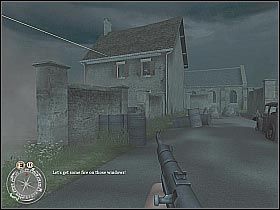 Turn left once you get that opportunity - The Tiger - The Battle for Caen - Call of Duty 2 - Game Guide and Walkthrough