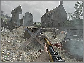 Head on to the nearest building - The Brigade Box - The Battle for Caen - Call of Duty 2 - Game Guide and Walkthrough