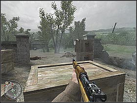 There is a heavy machine gun post nearby - The Brigade Box - The Battle for Caen - Call of Duty 2 - Game Guide and Walkthrough