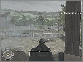 The German forces will be using holes in the destroyed wall to get to the field (just as you did) - The Brigade Box - The Battle for Caen - Call of Duty 2 - Game Guide and Walkthrough
