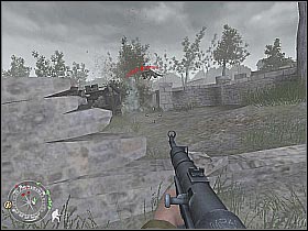 You should see a second group of enemy soldiers in a few seconds (screen 1) - The Battle of Pointe du Hoc - D-Day - Call of Duty 2 - Game Guide and Walkthrough