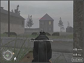 Now you will have to get closer to the building itself - Bergstein - Hill 400 - Call of Duty 2 - Game Guide and Walkthrough