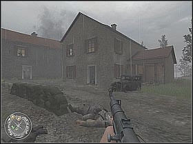 Be sure to check all of the surrounding rooms - Bergstein - Hill 400 - Call of Duty 2 - Game Guide and Walkthrough