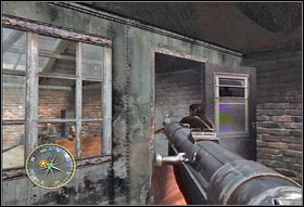 Kill the enemies inside and walk to the place from where youll be seeing the room on the other side of the hall (#1) - Chapter VI: Fuel Plant - Game Guide - Call of Duty 3 Game Guide