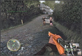 First, you need to get to the place of meeting with the resistance movement - Chapter XI: Hostage - Game Guide - Call of Duty 3 Game Guide