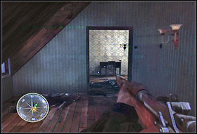 Now you must kill the Germans situated in the house (#1) and the garage - Chapter XI: Hostage - Game Guide - Call of Duty 3 Game Guide