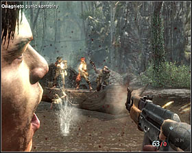 Start with shooting a single enemy standing on a boat in front of you #1, and then shoot a bigger group on the left #2 - Victor Charlie - p. 1 - Walkthrough - Call of Duty: Black Ops Game Guide & Walkthrough