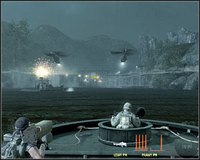 When you destroy all three machines, ignore other soldiers who are in the area and swim towards another aim of this mission #1 - Crash Site - p. 1 - Walkthrough - Call of Duty: Black Ops Game Guide & Walkthrough