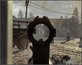 Come up to the entrance of the warehouse from the left side #1 and start shooting enemies standing outside - WMD - p. 3 - Walkthrough - Call of Duty: Black Ops Game Guide & Walkthrough